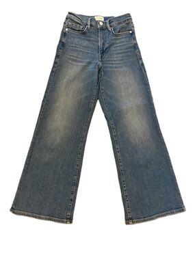 Frame Le Pixie Palazzo Wide-Leg Jeans Drizzle Wash Size 28